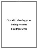 Cập nhật nhanh gọn xu hướng tóc mùa Thu/Đông 2013