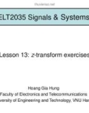 Lecture Signals & systems - Lesson 13: Z-transform exercises