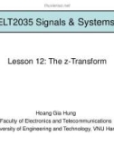 Lecture Signals & systems - Lesson 12: The z-Transform