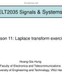 Lecture Signals & systems - Lesson 11: Laplace transform exercises