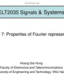 Lecture Signals & systems - Lesson 7: Properties of fourier representations