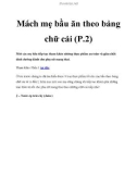 Mách mẹ bầu ăn theo bảng chữ cái (P.2)