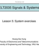 Lecture Signals & systems - Lesson 5: System exercises