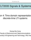 Lecture Signals & systems - Lesson 4: Time domain representations of discrete-time LTI systems