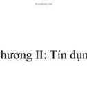 Chương 2: Tín dụng