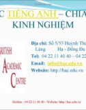 HỌC TIẾNG ANH – CHIA SẺ KINH NGHIỆM