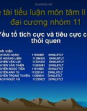 Tiểu luận: Yếu tố tích cực và tiêu cực của thói quen