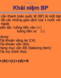 Bài giảng học Cán cân thanh toán quốc tế