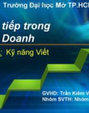 Kỹ năng giao tiếp trong kinh doanh - Kỹ năng viết