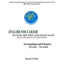 Bài giảng Tiếng anh chuyên ngành Kế toán - Tài chính