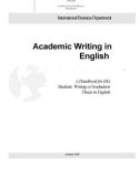 Academic Writing in English