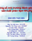 Các thông số môi trường đánh giá nhà máy sản xuất phân đạm NH4NO3