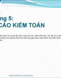 Bài giảng Kiểm toán đại cương: Chương 5 - Nguyễn Thị Thanh Hương