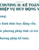 Bài giảng Kế toán ngân hàng - Chương 2