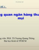 Chuyên đề Tổng quan ngân hàng thương mại - PGS.TS. Trương Quang Thông