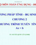 Bài giảng Phương pháp tính: Chương 2 - TS. Nguyễn Quốc Lân