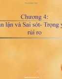 Bài giảng Lý thuyết kiểm toán - Chương 4: Gian lận và sai sót - Trọng yếu và rủi ro