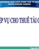 Nghiệp vụ cho thuê tài chính