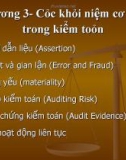 Bài giảng Lý thuyết kiểm toán: Chương 3 Các khái niệm cơ bản trong kiểm toán