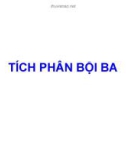 Bài giảng Tích phân bội ba