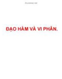 Bài giảng Giải tích 1: Đạo hàm và vi phân