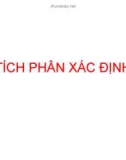 Bài giảng Giải tích 1: Tích phân xác định