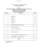 Đáp án đề thi tốt nghiệp cao đẳng nghề khoá 3 (2009-2012) - Nghề: Kế toán doanh nghiệp - Môn thi: Thực hành nghề - Mã đề thi: ĐA KTDN-TH22