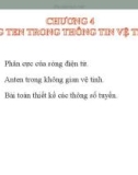 Bài giảng Thông tin vệ tinh: Chương 4 - Ăng ten trong thông tin vệ tinh