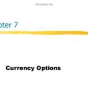 Lecture International finance: An analytical approach (2/e) – Chapter 7: Currency options