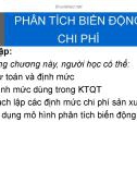 Bài giảng Kế toán tài chính - Chương 5: Phân tích biến động chi phí