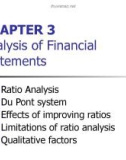 Lecture Fundamentals of financial management - Chapter 3: Analysis of financial statements