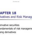 Lecture Fundamentals of financial management - Chapter 18: Derivatives and risk management