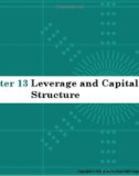 Lecture note Essentials of corporate finance – Chater 13: Leverage and capital structure