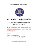 Bài thảo luận nhóm: Điểm trung bình môn Lý thuyết xác suất thống kê toán của sinh viên Trường Đại học Thương mại