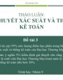 Thảo luận nhóm: Lý thuyết xác suất và thống kê toán