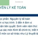 Bài giảng Nguyên lý kế toán - Chương 1: Bản chất và đối tượng của hạch toán kế toán