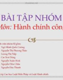 Bài thuyết trình: So sánh hành chính công truyền thống với quản lý công hiện đại