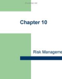 Lecture Personal financial planning – Chapter 10: Risk management