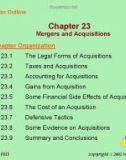 Lecture Fundamentals of corporate finance - Chapter 23: Mergers and acquisitions