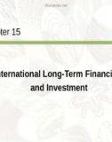 Lecture International finance: An analytical approach (3/e): Chapter 15 - Imad A. Moosa