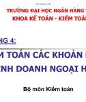 Bài giảng học phần Kiểm toán ngân hàng: Chương 4 - Đại học Ngân hàng TP.HCM