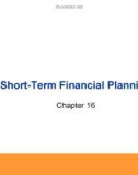 Lecture Essentials of corporate finance - Chapter 16: Short-term financial planning