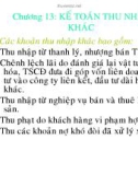 Bài giảng Chương 13: Kế toán thu nhập khác