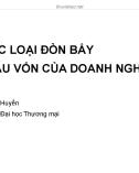 Bài giảng Tài chính doanh nghiệp - Bài 6: Các loại đòn bẩy và cơ cấu vốn của doanh nghiệp (TS. Nguyễn Thanh Huyền)