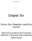 Lecture Data communications and computer networks: A business user's approach (8E) - Chapter 6