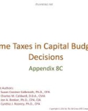 Lecture Managerial accounting for managers (4e) - Appendix 8C: Income taxes in capital budgeting decisions