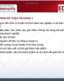 Bài giảng Kế toán tài chính 1: Bài 1 - ThS. Đoàn Thị Trúc Quỳnh