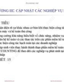 Bài giảng Kế toán máy (Computerizied Accounting): Chương 3 - Lê Ngọc Mỹ Hằng