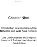 Lecture Data communications and computer networks: A business user's approach (8E) - Chapter 9