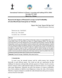 Research the Impact of Financial Leverage on the Profitability of Listed Real Estate Enterprises in Vietnam